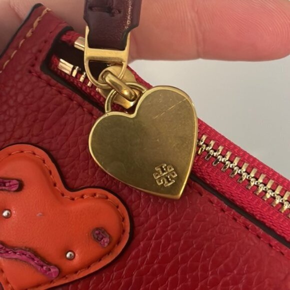 Perry Colorblock Leather Heart Patch Card Case - Picture 4 of 8